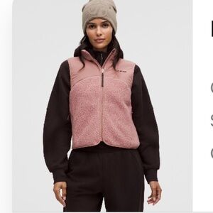 lululemon athletica High Pile Fleece Red clay & sequoia Sherpa Zip Vest